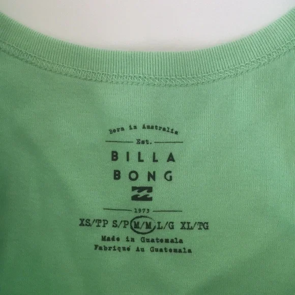 Billabong Crop Tank Top Scoop Neck Raw Hem Tee - Picture 12 of 16